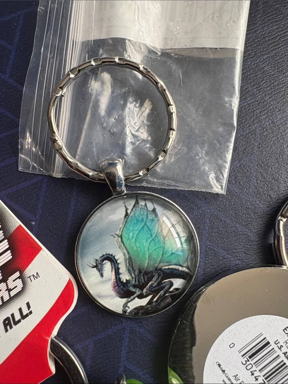 Roberto Coin Silver Keyring with Orange Agate and Green Frog Accents and More